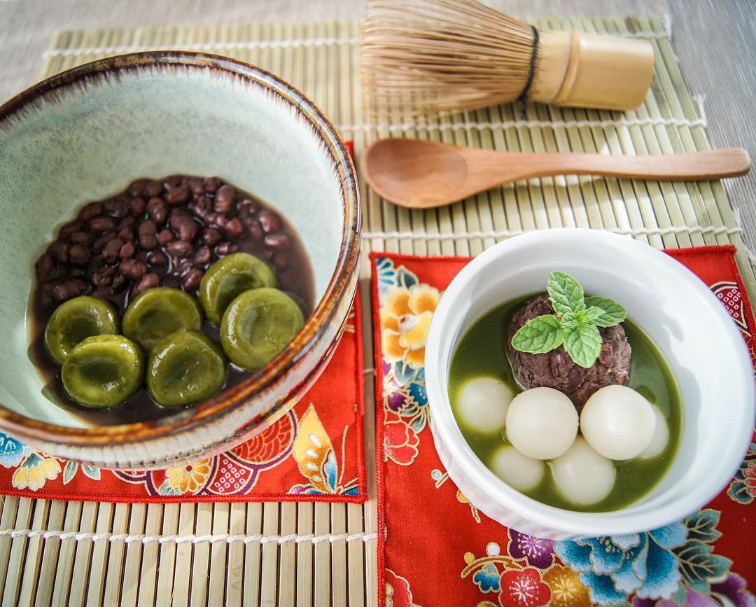 Japanese Macha Shiratama Dango