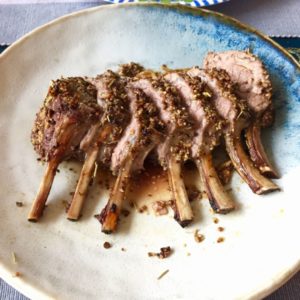 Grilled lamb rib