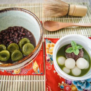 Japanese Macha Shiratama Dango
