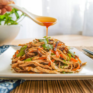 Shredded Chicken Salad with Red Chili Oil