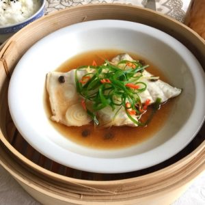 Steamed Sea Bass with Fermented Soybeans
