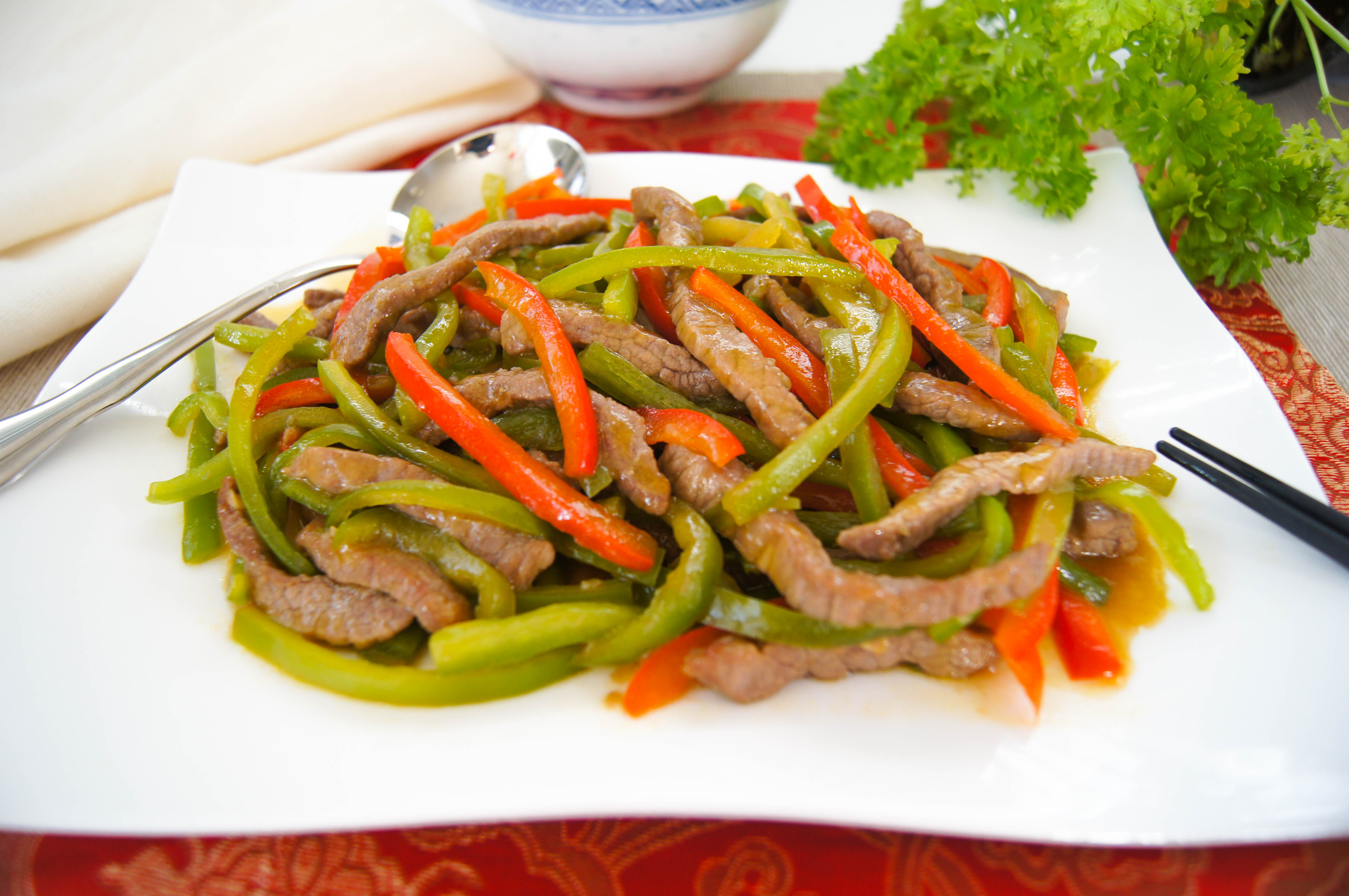 Stir-fried beef with Pepper Shreds 
