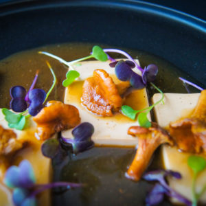 Tofu and Chanterelle Braised in Light Soy Sauce