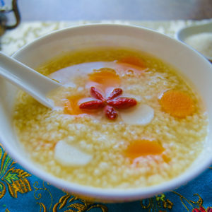 Millet Porridge with Pumpkin and Chinese Yam