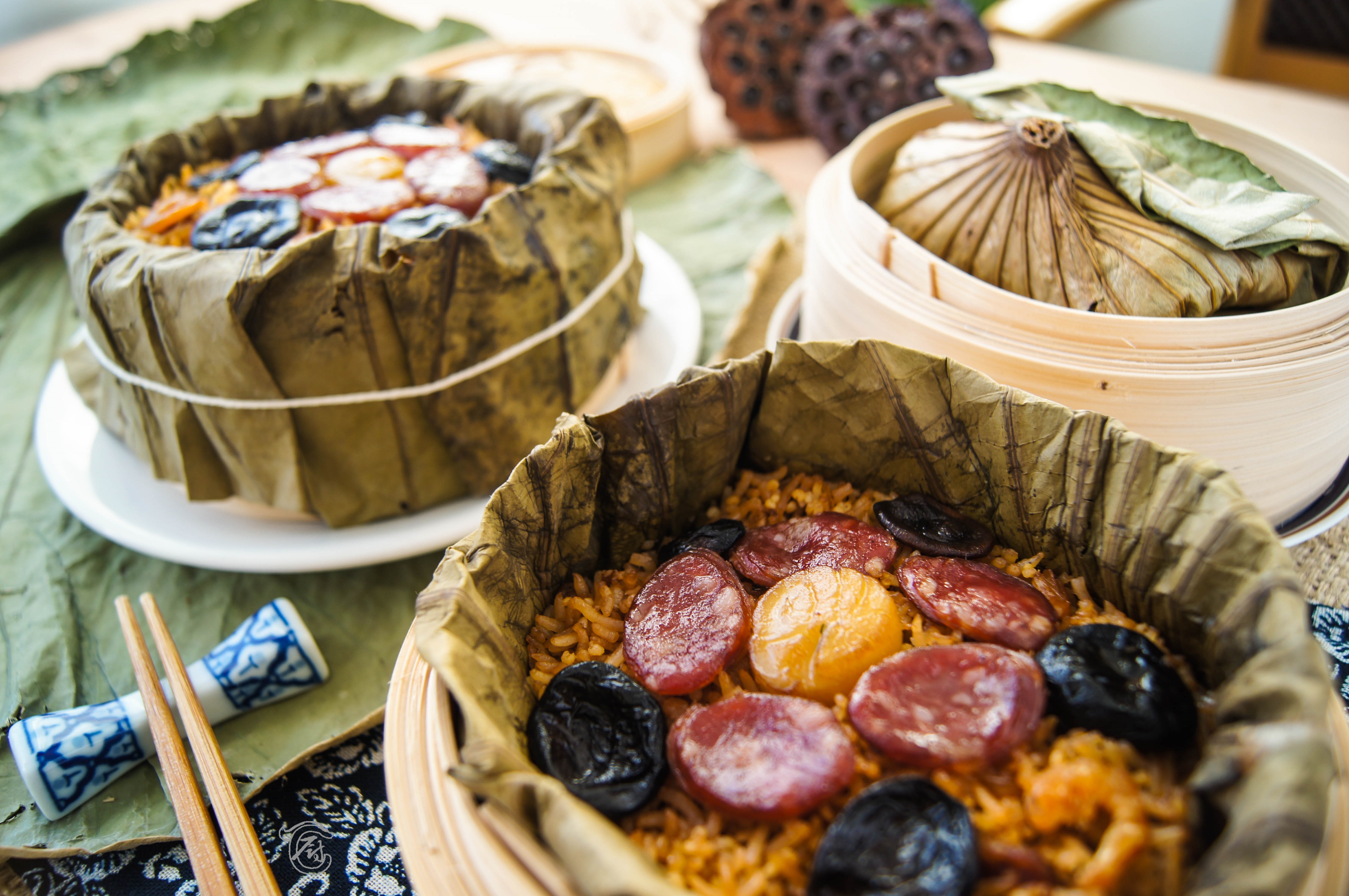 Steamed Rice in Lotus Leaf